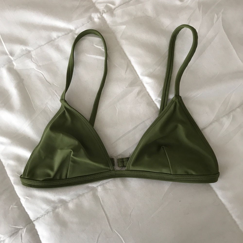 Green bikini top